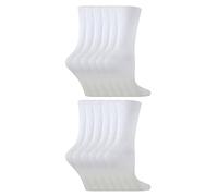12 Pair Multipack Kids Bamboo Socks | Sock Snob | Childrens Plain Socks | Ideal School Socks for Summer for Girls & Boys (12-3, White)