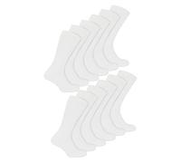 12 Pair Multipack Kids Bamboo Sport Socks | Sock Snob | Soft Breathable Crew Athletic Running Socks | Ideal Socks for PE & Sports Day (8-11 Years, White)