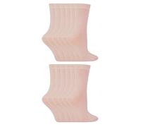 12 Pair Multipack Kids Cotton Colourful Casual Socks | Sock Snob | Plain Dress Socks for Boys & Girls (12-3, Light Pink)