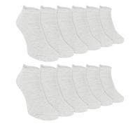 12 Pair Multipack Mens Quarter Trainer Socks | Sock Snob | Cotton Short Low Cut Socks (6-11, White)