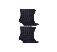 12 Pair Plain School Soft Breathable Cotton Rich Socks Sock Snob Blue 3-6 Years