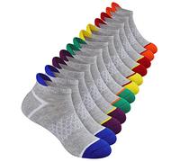 12 Pairs Boys Socks Ankle Athletic Socks With Cushioned Sole For 4-6 6-8 8-10 Years Old Kids, Grey 12 Pairs, 7-10 Years