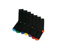12 Pairs Coloured Heal & Toe Socks Shoe Size 9-12 - 14705