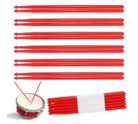 12 pairs Drumsticks, High-Quality 5A Drum Sticks, Non-slip Drumsticks Perfect for Practice, Performance and Relaxation, Available in Vibrant Assorted Red by KUKLIPJIM