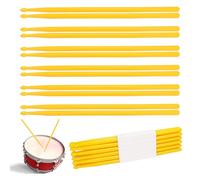 12 pairs Drumsticks, High-Quality 5A Drum Sticks, Non-slip Drumsticks Perfect for Practice, Performance and Relaxation, Available in Vibrant Assorted Yellow by KUKLIPJIM