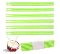 12 pairs Drumsticks, High-Quality 5A Drum Sticks, Non-slip Drumsticks Perfect for Practice, Performance and Relaxation, Available in Vibrant Assorted Green by KUKLIPJIM