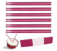 12 pairs Drumsticks, High-Quality 5A Drum Sticks, Non-slip Drumsticks Perfect for Practice, Performance and Relaxation, Available in Vibrant Assorted Pink by KUKLIPJIM
