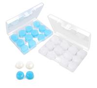 12 Pairs Ear Plugs Silicone for Sleep Noise Cancelling Swimming Earplugs, Soft Reusable Ear Plug for Sleeping Snoring Concerts Airplane 27dB