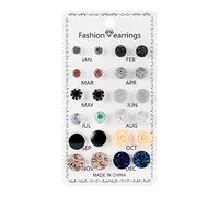 12 Pairs Earrings For Women Assorted Crystals Druzy Stone Resin Stone Round Stud Earrings Set Gifts Beautiful design