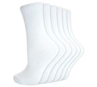 12 PAIRS GIRLS BOYS UNISEX CHILDREN'S KIDS PLAIN COTTON MIX ANKLE SOCKS BACK TO SCHOOL (9-12, WHITE)