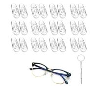12 Pairs Glasses Nose Pads,Silicone Push On Anti-Slip Nose Pads,Clear Soft Comfort Lightweight Replacement Air Cushion for Glasses,for All Eyeglasses Frames,Sports Daily Wear and Sensitive Noses