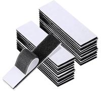12 Pairs Hook and Loop Strips Heavy Duty 1.2x3.9 Inch - Self Adhesives Reusable Double Sided Sticky Tape for Walls, Doors, Tables - Strong & Sticky Strips Tape (24pcs(12Pair))