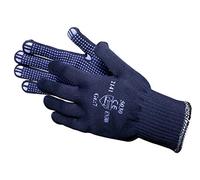 12 Pairs Jah 5030 Cotton/Polyester Knit Gloves, Working Gloves, with Dots, Safe Grip, Blue, Size 11, Pack of 24 Pieces