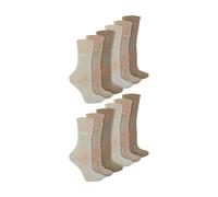 12 Pairs Ladies Diabetic Bamboo Socks | Non Elastic Gentle Grip Top Socks