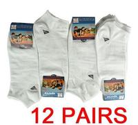 12 Pairs Ladies Winter Ankle Socks Warm Walking Quality 4-6 Uk Comfy White