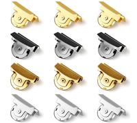 12 Pairs Magnetic Snaps Buttons, Seamless Magnetic Buckle Clasp No-Sewing Clip Closures for Purses, Totes, Clothing, Crafts, DIY Accessories (Gold/Silver/Black/Bronze)