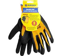 12 Pairs Medium Latex Coated Work Gloves - Heavy Duty Protective Gloves for Builders, Garden and Working | Secure Fit with Anti-Slip Grip | Durable, Comfortable, Ideal for Construction and Maintenance
