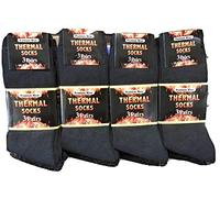 12 Pairs Men’s Thermal Socks, Black,
