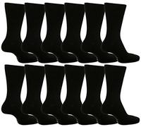12 pairs Mens 100% Cotton Big Foot Diabetics,Non-Elastic, Soft Top Socks, size UK 11-14(BB10514B)