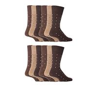 12 Pairs men's gentle grip no elastic socks 6-11 uk, 39-45 eur, Plain Colours (MGG20)