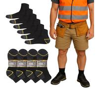 12 Pairs Mens Heavy Duty Quarter Length Work Socks Shoe Size 6-11 Safety/Steel Toe Boot Socks