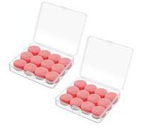 12 Pairs Moldable Silicone Ear Plugs for Sleeping with SNR 32dB Noise Cancelling, Ideal for Swimming, Snoring, Studying and Travel, 2 Pack-Pink