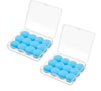12 Pairs Moldable Silicone Ear Plugs for Sleeping with SNR 32dB Noise Cancelling, Ideal for Swimming, Snoring, Studying and Travel, 2 Pack-Blue