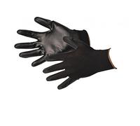 12 PAIRS OF NEW PU BLACK COATED WORK GLOVES PRECISION SIZE 9/LARGE GARDENNING By YBS BRAND