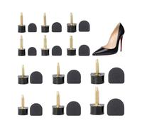 12 Pairs of Replacement Heels, Heel Tips for High Heels, Replacement Segments, Heel Repairs, Heel Spikes for High Heels, Heel Protectors, Replaceable Heel Pads, Reusable (Black)