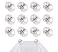 12 Pairs Pearl Veil Weights Invisible Bridal Veil Wedding Bridal Accessories Magnetic Pearls Double-Sided Wedding Accessories for The Bride