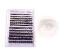 12 Pairs Premium Individual Cluster Lashes, Ultra-Thin & Comfortable Man-Made Fibers for Natural Curl & Fluffy Volume, Ideal for Morning-to-Night Wear