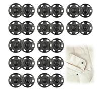 12 Pairs Press Studs Snap Fasteners, Strong Secure Snaps Buttons, Brass Metal Press-Poppers Snap Fasteners Accessories for Clothes, School Uniforms, Coats, DIY Sewing, Trench, Sweaters(21mm)
