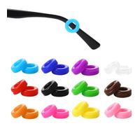 12 Pairs Round Glasses with Silicone Ear Grips and Cushions - Anti Slip Multicolor Ear Pads for Kids and Adults Sunglasses