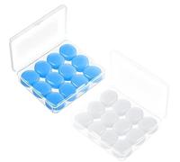 12 Pairs Silicone Ear Plugs, Re-Usable EarPlugs for Sleeping, BPA-Free Soft Swimming Ear Plug with Carry Cases, Earplug Sleep Noise Cancelling for Airplanes,Studying
