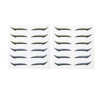 12 Pairs Sparkly Eyeliner Stickers, Quick Apply Plastic Eye Makeup | Thin Invisible Finish, Eye Shapes and Ethnicities, Home or Party Makeup, Bigger-looking Eyes