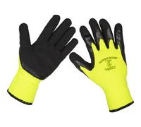 12 Pairs Thermal Lined Superior Grip Gloves - Large - Latex Coating - Flexible