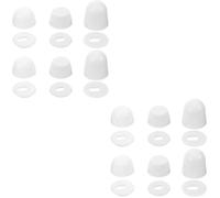 12 Pairs Toilet Bolt Covers ABS White Caps with Washers, for Bathroom | Simple Style, 3.7x3.6x3.6cm Size, Fits Most Toilets, Covers Exposed Bolts for Repair Work