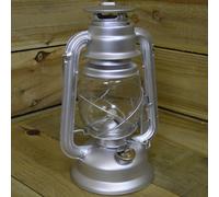 12" Paraffin Hurricane Camping Lantern Light - Silver