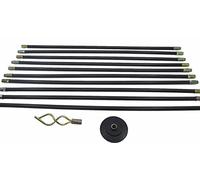 12 Pc Drain Rod Set with Worm and 100mm Plunger PB061