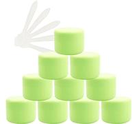 12 PC Empty 50ml Pink Plastic Cosmetic Jars with Screw Lid, 50g Small Pot with Inner Linner for Cosmetic Travel Gel Lip Balm + 5X Spatula(Groen,20ml)