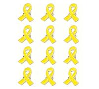 12 Pc Green Ribbon Pin, Mental Health Awareness Enamel Badge, Hope Lapel Brooch Charms for Decoration (Yellow)
