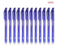12 Pcs 0.5mm Luxury Erasable Gel Pen Fine Point Blue Ballpoint Home Office Student Writing Exam Stationery Pens Office Product Pens Point Pencil Top Erasers Fountain Pen Fountain Case
