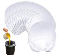 12 Pcs 1 Gallon Paint Strainer Bags Nylon Filter Bags Paint Strainer with Elastic Top Opening White Regular Fine Mesh Filters Bag For Straining And Filtering & Home Brewing, Paint Gardening