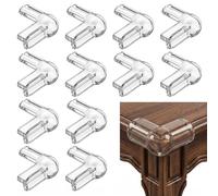 12 Pcs 100% Silicone Table Corner Protectors, Baby Proofing Corner Guards, For Sharp Furniture Edges Glass Desks And Cabinets, Child Safety Home, Clear Pre-Taped