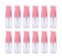 12 Pcs 10ml 0.34oz Plastic Travel Lotion Pump Bottles, Refillable Empty Toiletry Dispensers, Leak Proof Mini Cosmetic Containers for Lotion Shampoo Essential Oils Serum (Clear)