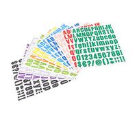12 Pcs 12Pcs Self Adhesive Letter Patches for Clothing | Iron On Alpha Number Stickers, 12 Bright Colors, DIY Craft Decoration, Durable Elastic Design, Beginner Friendly