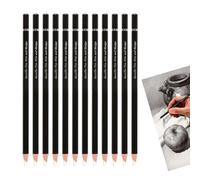 12 Pcs 18 cm Shaped Pencil Erasers Precision Sketching Tool | Natural for 200g Wood, Ideal for Highlighting and Correcting Drawings in