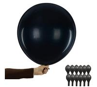 12 Pcs 18 Inch Black Macaron Pastel Latex Balloons for Wedding, Birthday Party, Halloween, Christmas, Baby Shower, Carnival - Party Decorations