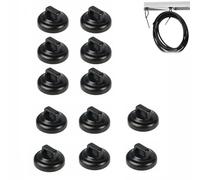 12 PCS 19mm Magnetic Zip Tie Bases, Holds 15lbs Cable Organiser