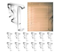 12 PCS 2 Inch Valance Blind Clips, Clear Plastic Hidden Blind Clips Replacement, Blinds Valance Clips Replacement Parts, for Wood or Faux Wood Horizontal Blinds Valance